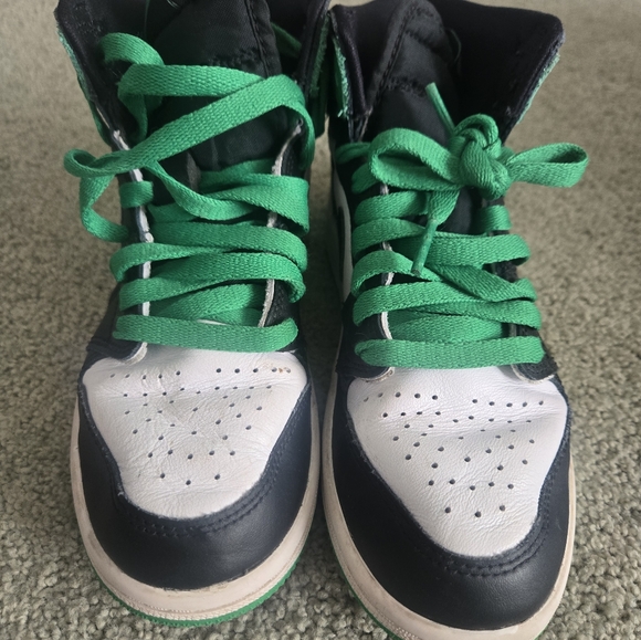 Green and White Jordans - Picture 2 of 3